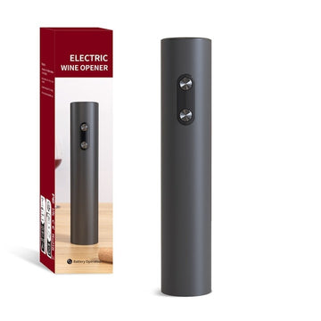 Desfăcător electric de vin automat, design elegant negru mat, cadoul ideal