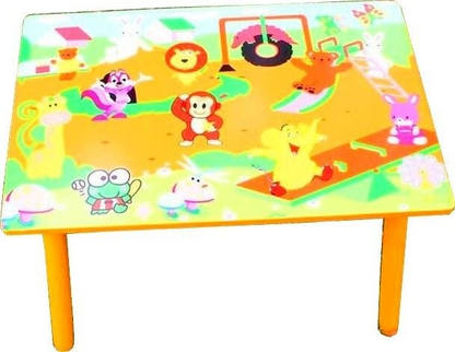 Set Masuta cu 2 Scaune pentru Copii, MDF, Portocaliu, 59x39x40 cm, Mobilier Camera Copii