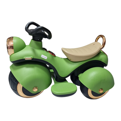 Motocicleta Electrica pentru Copii 12V 7Ah, 2 Motoare, Telecomanda, Bluetooth, Verde si Roz