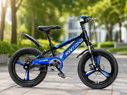 Bicicleta 20 Inch Unisex pentru Scheme, Roti Duble, Frane Disc Fata Spate, Rosu Verde Albastru