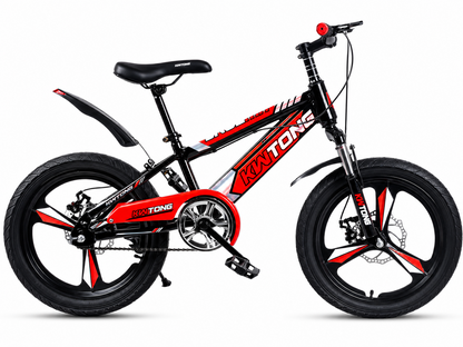 Bicicleta 20 Inch Unisex pentru Scheme, Roti Duble, Frane Disc Fata Spate, Rosu Verde Albastru