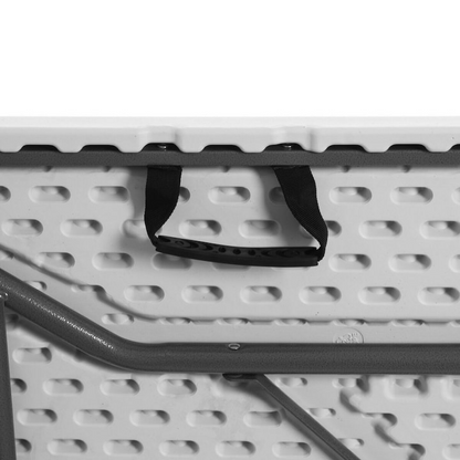 Masa Gradina Pliabila Alba, HDPE, 180x70x74 cm, Maner Transport, Practica pentru Gradina, Terasa, Camping si Evenimente