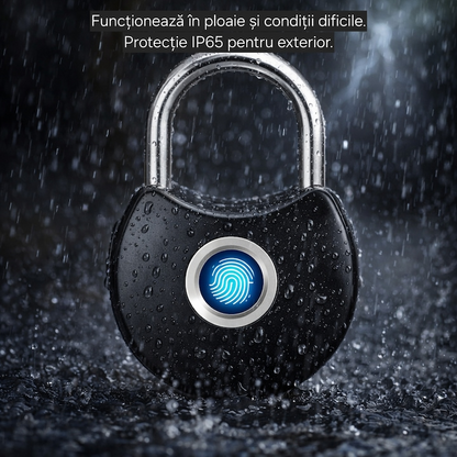 Lacat Smart cu Amprenta – Fara Chei, Control din Telefon si Protectie IP65