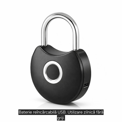 Lacat Smart cu Amprenta – Fara Chei, Control din Telefon si Protectie IP65