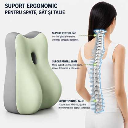 Perna Ergonomica Lombara din Spuma cu Memorie – Confort, Relaxare si Suport pentru Intimate