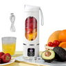 Mini Blender Electric Portabil 450ml, 12 Lame, 3 Viteze, USB, Auto-Curatare, Mov Verde Alb