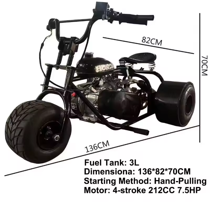 Kart Off Road pe Benzina 212cc, 8.5CP, Motor 4 Timpi, Chain Drive, Frana Disc Hidraulica