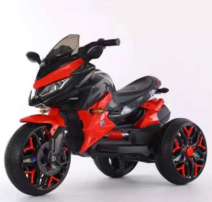 Motocicleta Electrica pentru Copii HS5188, 2 Motoare, 12V 7Ah, Suspensii, 2-8 Ani, Albastru Alb Rosu