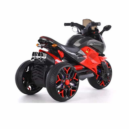 Motocicleta Electrica pentru Copii HS5188, 2 Motoare, 12V 7Ah, Suspensii, 2-8 Ani, Albastru Alb Rosu