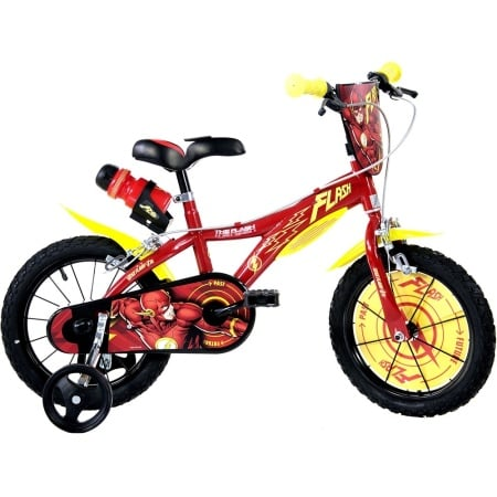 Bicicleta Copii Flash DB-614-FH Dino Bikes 16 Inch, Roti Ajutatoare, Aparatori, Sticla Apa