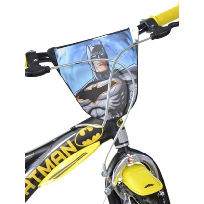 Bicicleta Copii Dino Bikes Batman 16 Inch, Roti Ajutatoare, Aparatori, Frane, Sticla Apa