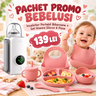 Pachet Promo Bebelusi 139 Lei, Incalzitor Portabil Biberoane + Set Hranire Silicon 6 Piese