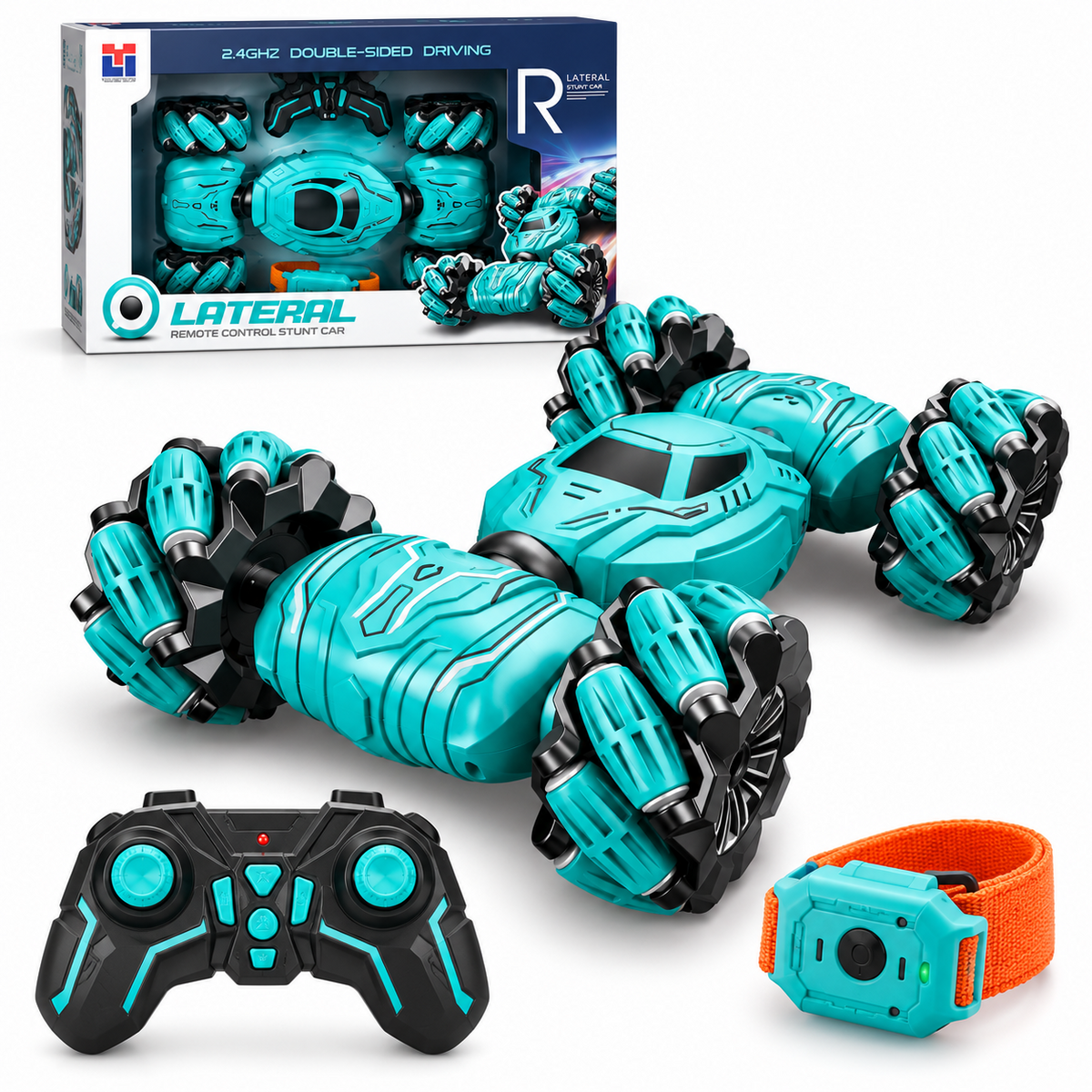 Masina RC cu Ceas – Controlezi Cascadoriile prin Gesturi, Rotiri 360 si Drift Spectaculos