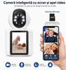 Camera Smart WiFi 1080P – Apel Video, Rotire 360, Night Vision si Card 32GB Cadou