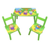 Set Masuta cu 2 Scaune pentru Copii, MDF, Verde, 59x39x40 cm, Mobilier Camera Copii