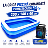 Piscina Gonflabila LEIHMANN 200x140x40 cm – Distractie si Racorire pentru Toata Familia + Mini Boxa Wireless Cadou!