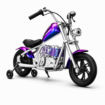 Mini Chopper Electric YJS618 Plus pentru Copii, 24V, Motor 1000W, 25 km/h, Roti Pneumatice, 5-12 Ani, Roti ajutatoare