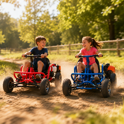Kart Off-Road pe Benzina, Motor 2 Timpi 82cc/110cc, Viteza 35 km/h, Suspensii, Frana Disc