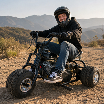 Kart Off Road pe Benzina 212cc, 8.5CP, Motor 4 Timpi, Chain Drive, Frana Disc Hidraulica
