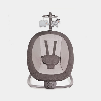 Balansoar Bebe Pliabil Mastela 6605, Vibratii, Bara cu Jucarii, Centura 3 Puncte, 3-9 kg - Cadoul Ideal - Gri
