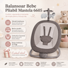 Balansoar Bebe Pliabil Mastela 6605, Vibratii, Bara cu Jucarii, Centura 3 Puncte, 3-9 kg - Cadoul Ideal - Gri