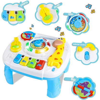 Masuta de Activitati Interactiva Toy Box, Pian cu Lumini si Sunete, Jucarie Educativa, 1+, Multicolor
