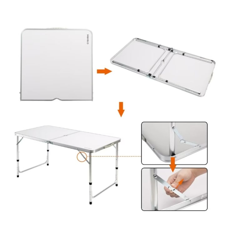 Set Masa Camping cu 4 Scaune – Pliabil, Reglabil, Usor de Transportat + Mini Boxa Cadou