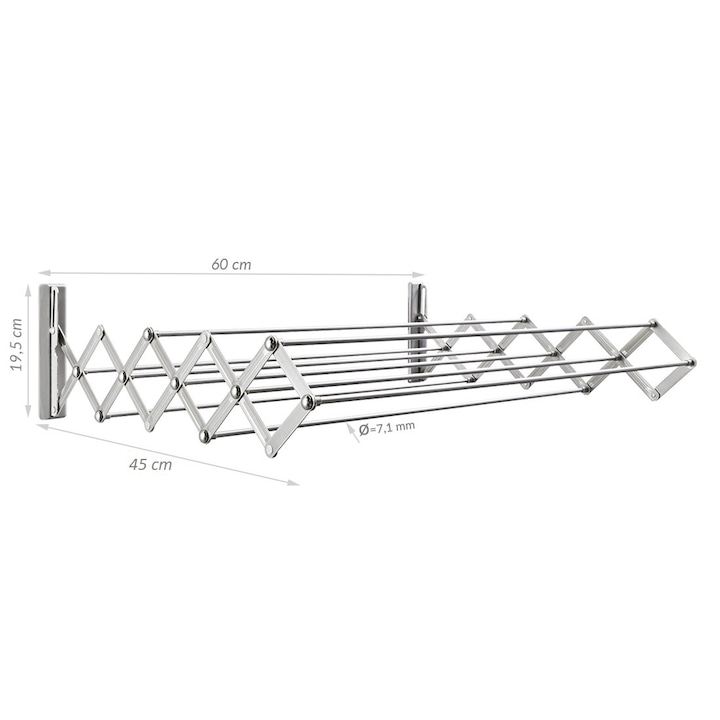 Uscator Rufe JUWEL RuckZuck 60 – Compact, Retractabil si Ideal pentru Spatii Mici