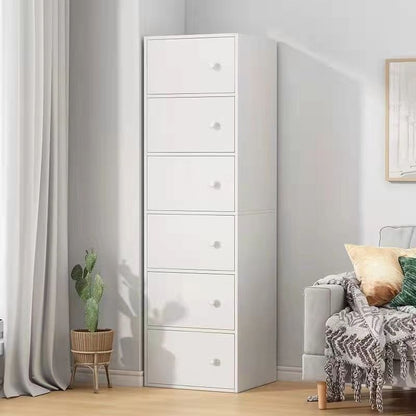 Dulap vertical tip cabinet 6 usite alb 40x30x152 cm