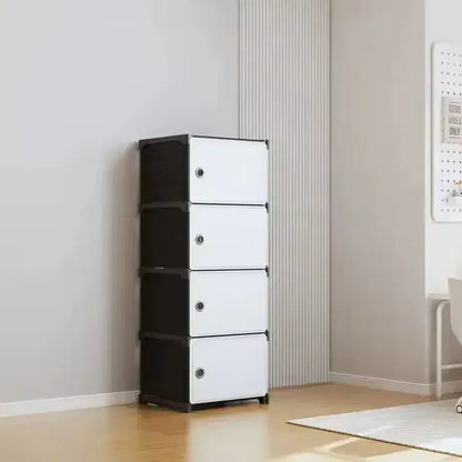 Dulap modular 4 rafturi - organizator incaltaminte 124x42x29 cm