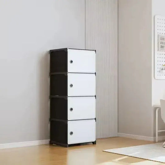 Dulap modular 4 rafturi - organizator incaltaminte 124x42x29 cm