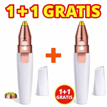 Epilator facial & trimmer sprâncene 2-în-1, LED, USB – OFERTĂ 1+1 GRATUIT