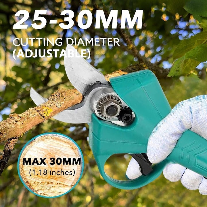 Foarfecă electrică grădină 48V – 2 baterii, 2 lame oțel carbon, vie și crengi