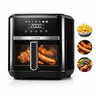 Friteuza cu aer cald LYXUN 6.5L 2000W airfryer digital touch fara ulei sanatos cu accesorii cadou - carte 450 retete in limba romana