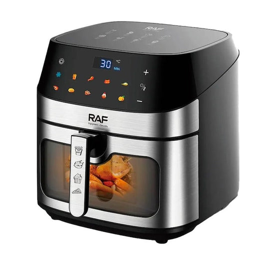 Friteuză cu Aer Cald Airfryer RAF R.5288, 8L, 1700W, Control Mecanic, Antiaderent - 50 hartii cadou