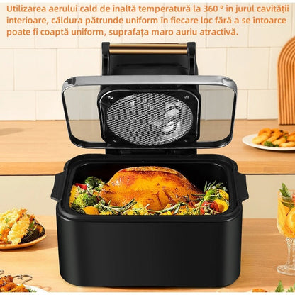 Friteuză cu aer cald Teska TK-19 Premium – 2400W, 15L, LCD touch, 12 programe Smart - 50 hartii cadou