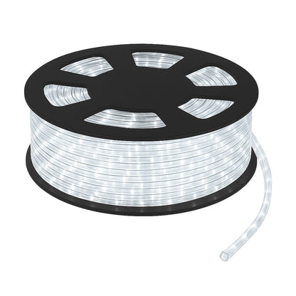 Instalație Crăciun 50m, 240 LED, Furtun Luminos Alb Rece, 220V, Sectionabil cu Transformator