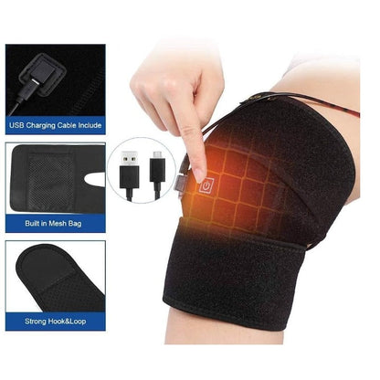Genunchieră cu încălzire – 3 niveluri temperatură, negru
