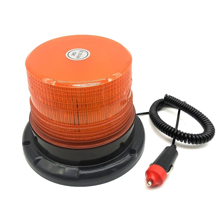 Girofar stroboscopic galben LED 12/24V cu magnet auto