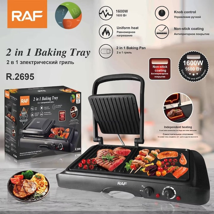 Grill Electric 2 în 1 RAF R2695 1600W Antiaderent