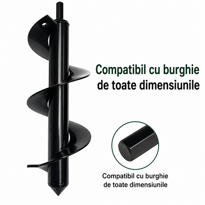 Burghiu gradina pentru plantare otel carbon compatibil masina gaurit diametru 5 cm lungime 46 cm