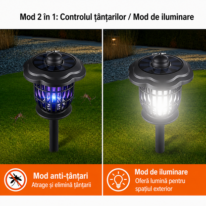 Lampa solara anti tantari LED UV 2 in 1 exterior 52 cm IP44 gradina