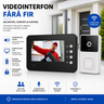 Videointerfon wireless 4.3 inch LCD cu camera inregistrare microSD fara fir