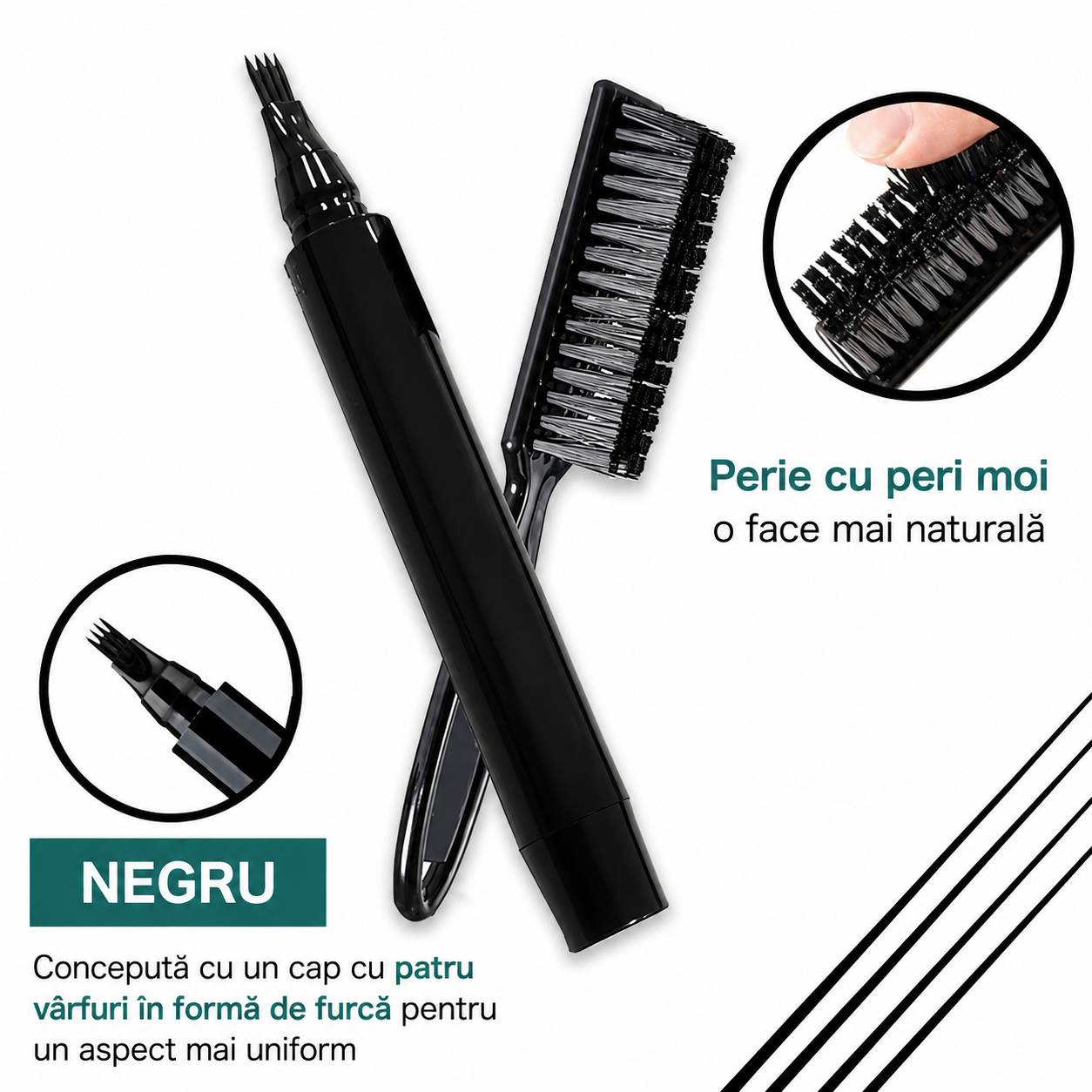 Oferta 1+1 GRATIS – Marker Pentru Barba si Sprancene, Umple Golurile Instant si Ofera Contur Perfect