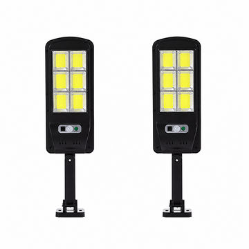 Set 2 Lampi Solare Stradale 120 LED – Iluminare Puternica, Telecomanda Smart si Senzor de Miscare