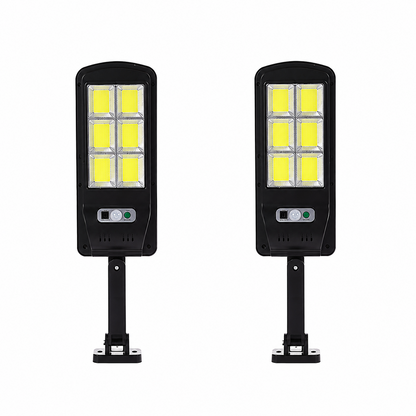 Set 2 Lampi Solare Stradale 120 LED – Iluminare Puternica, Telecomanda Smart si Senzor de Miscare