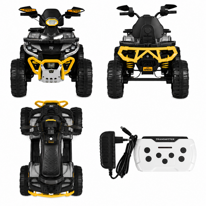 ATV Electric 4x4 Pentru 2 Copii – Putere Off-Road, Roti EVA si Telecomanda Parentala, Suspensii