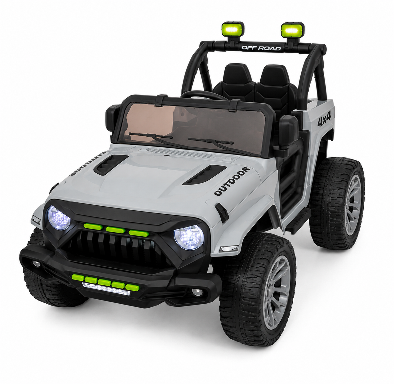 Masinuta Electrica Jeep Off Road 4x4 Pentru Copii Cu Telecomanda Parentala Lumini LED Si Muzica