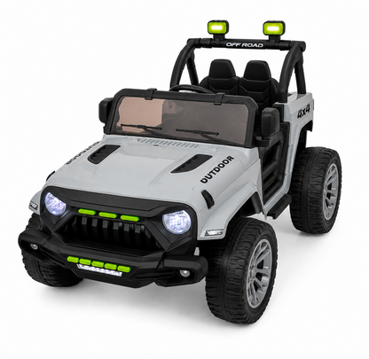 Masinuta Electrica Jeep Off Road 4x4 Pentru Copii Cu Telecomanda Parentala Lumini LED Si Muzica