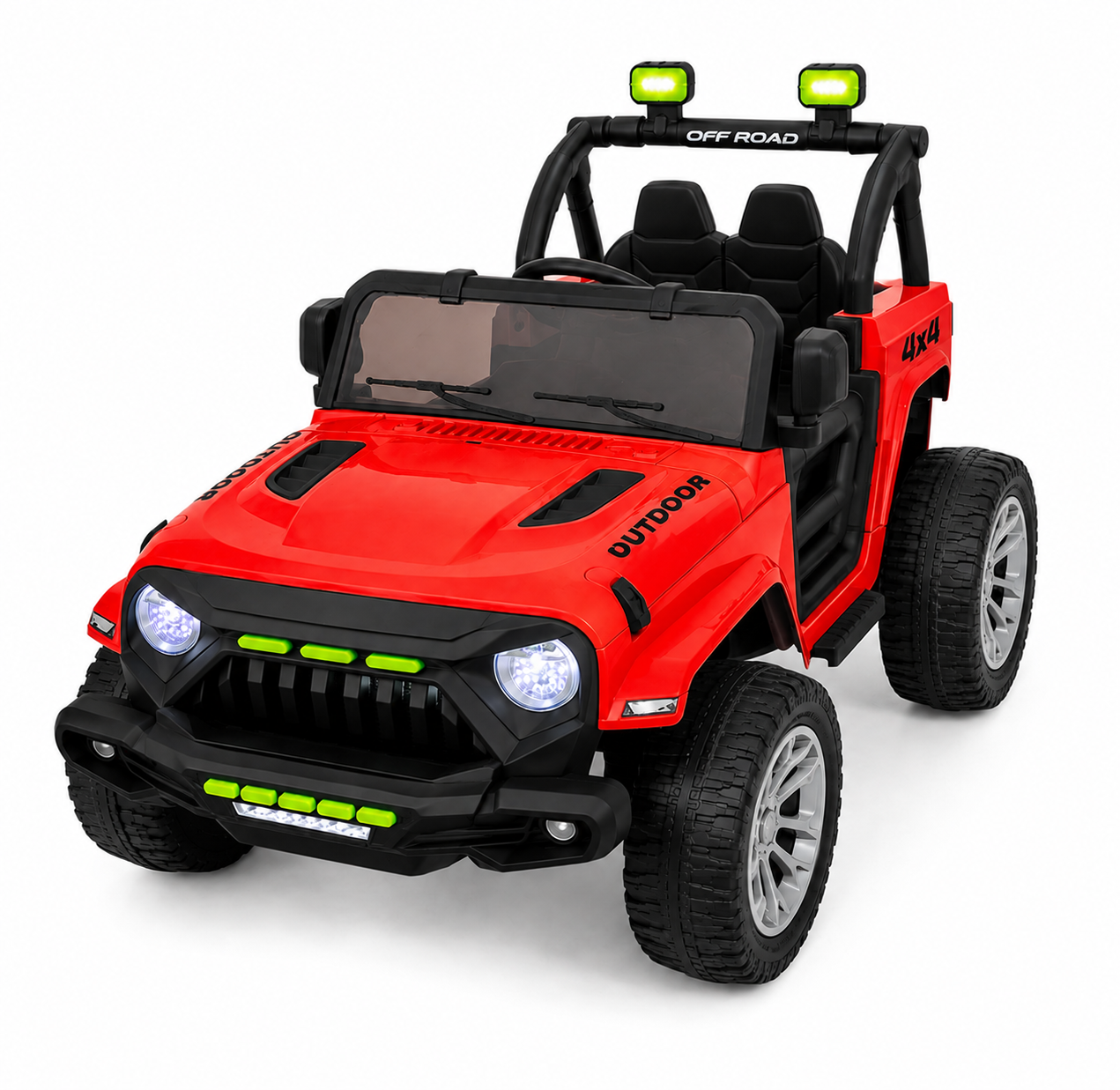 Masinuta Electrica Jeep Off Road 4x4 Pentru Copii Cu Telecomanda Parentala Lumini LED Si Muzica